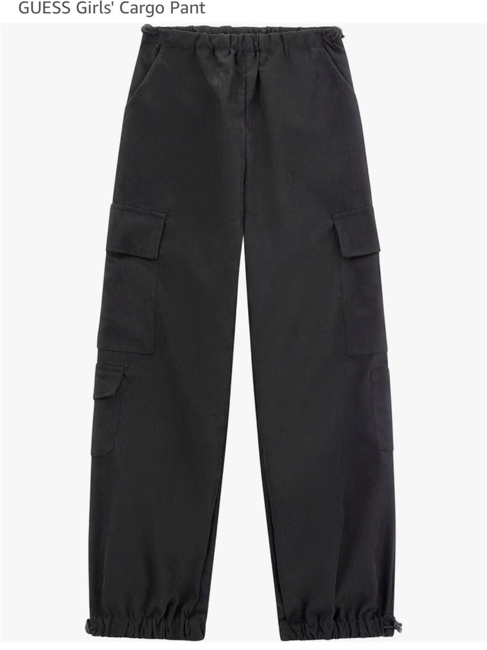 Guess Girls Black Cargo Joggers